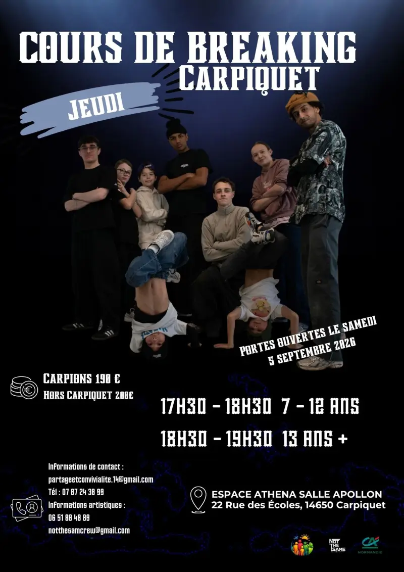 Flyer cours breakdance Carpiquet