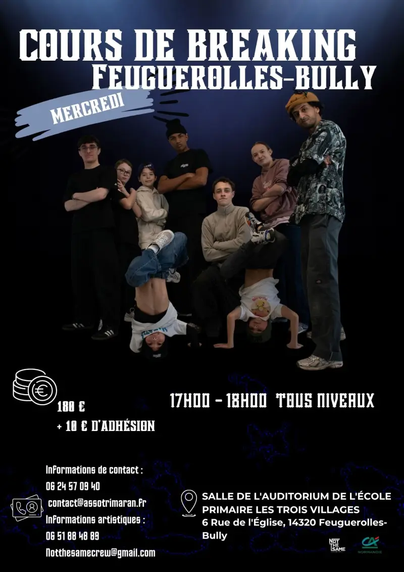 Flyer cours de breakdance à Maltot – Feuguerolles-Bully