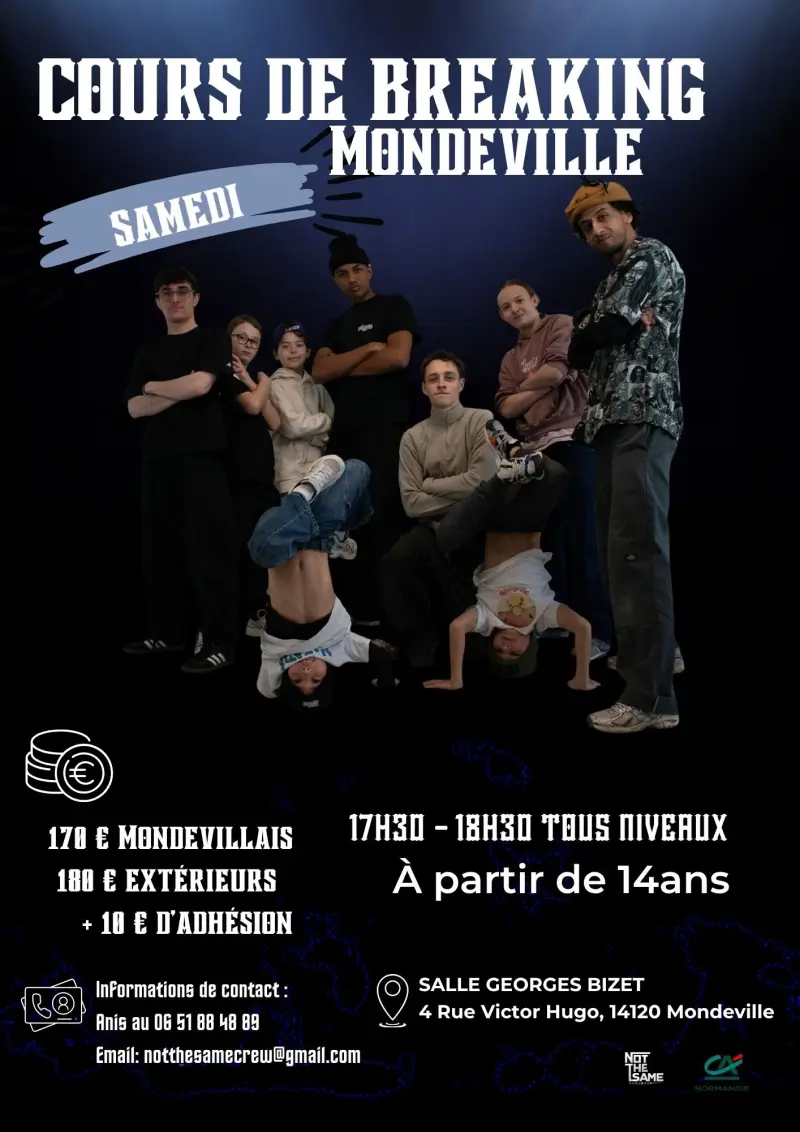 Flyer cours breakdance Mondeville