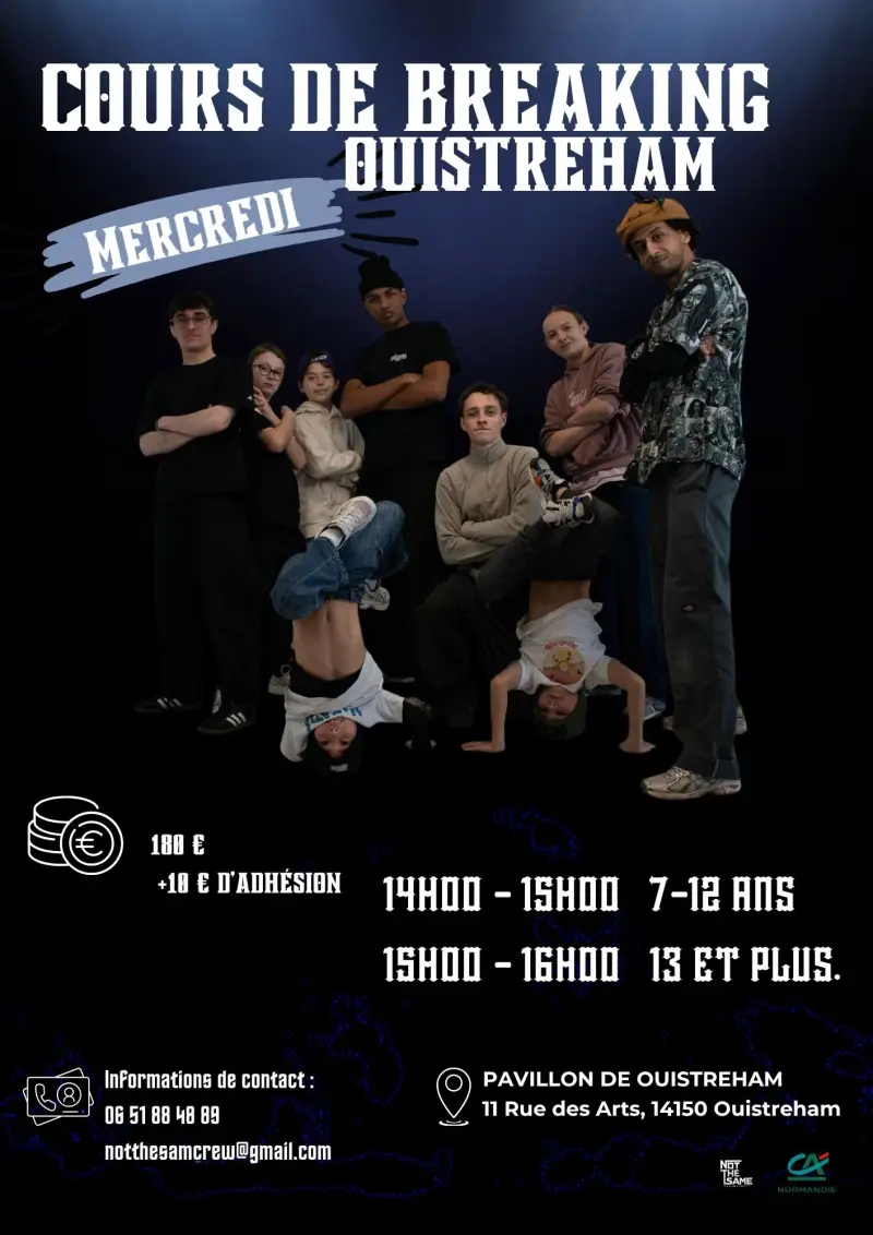 Flyer cours breakdance Ouistreham