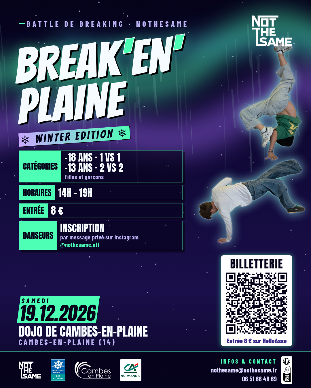 BREAK&rsquo;EN&rsquo;PLAINE Winter Edition : le battle de breaking de l&rsquo;hiver à Cambes-en-Plaine