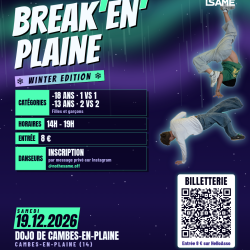 Affiche BREAK'EN'PLAINE Winter Edition, battle de breaking le 19 décembre 2026 à Cambes-en-Plaine